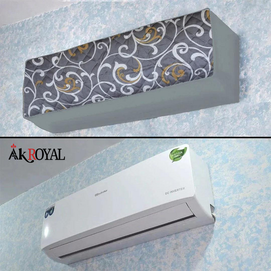 Printed Quilted AC Cover - Grey