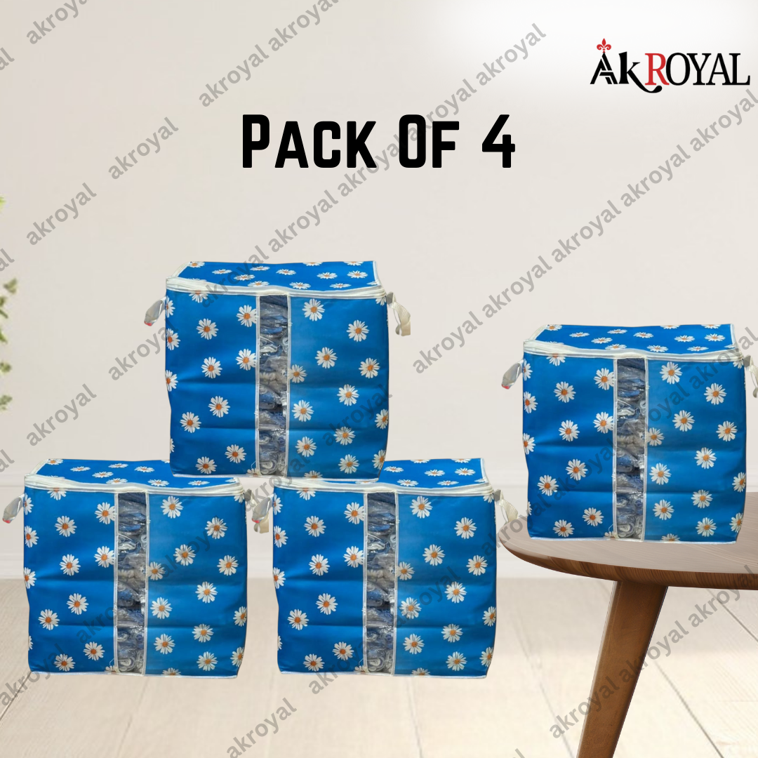 Durable Non-Woven Storage Organizer – Floral Design