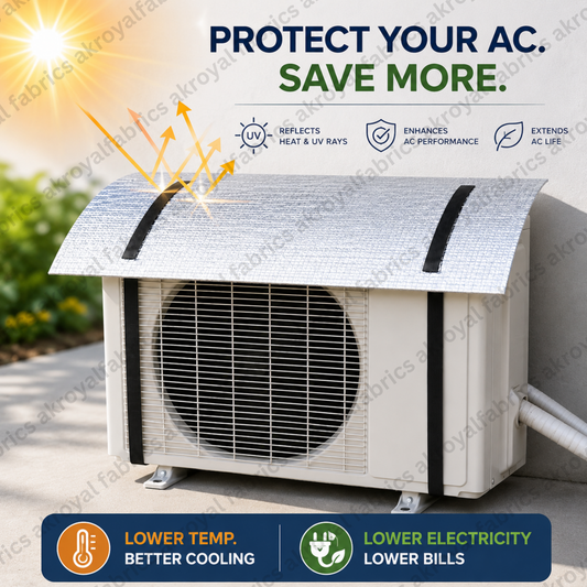 AC Outdoor Unit Thermal Cover | UV Resistant Reflective Heat Protection Cover for Air Conditioner Outdoor Unit