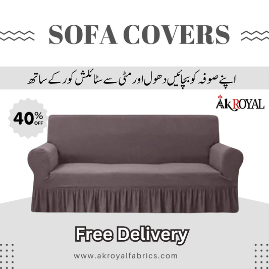 Turkish Style Mesh Sofa Cover – Storm Dust