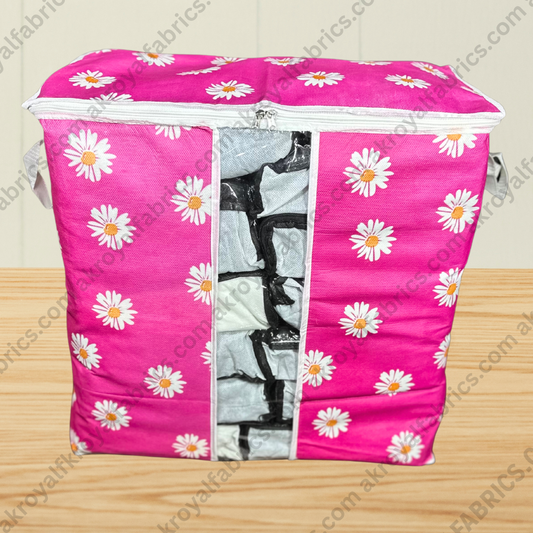 Durable Non-Woven Storage Organizer – Floral Design
