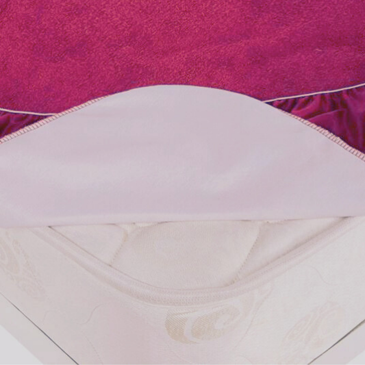 Terry 100% Waterproof Mattress Cover In Maroon Color