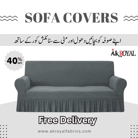 Turkish Style Mesh Sofa Cover – Grey