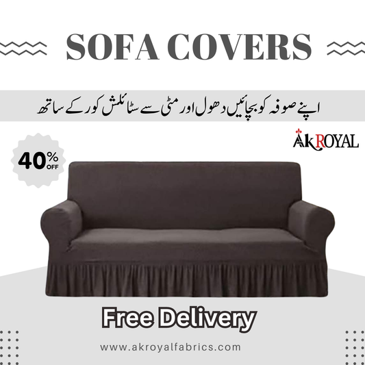 Turkish Style Mesh Sofa Cover – Dark Brown