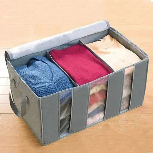 3-Compartment Clothes Storage Bag | Storage Organizer