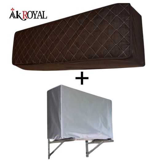 Quilted AC Cover - Dark Brown