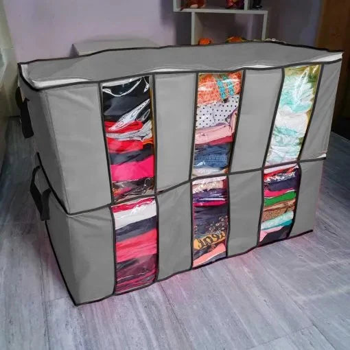 3-Compartment Clothes Storage Bag | Storage Organizer