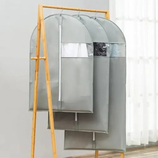 Dust Proof Non-Woven Zipper Suit & Coat Cover – Grey