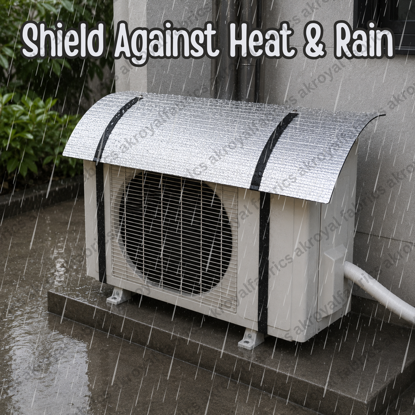AC Outdoor Unit Thermal Cover | UV Resistant Reflective Heat Protection Cover for Air Conditioner Outdoor Unit