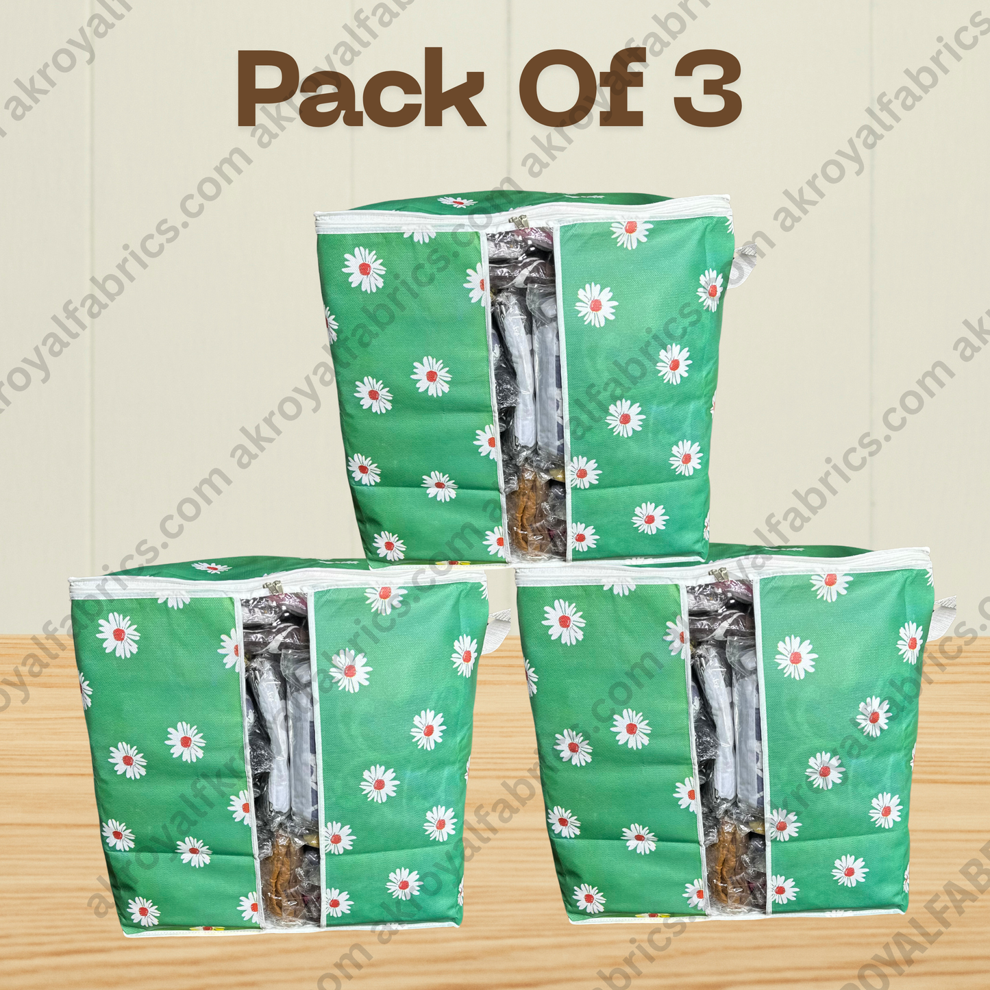 Durable Non-Woven Storage Organizer –  Floral Design