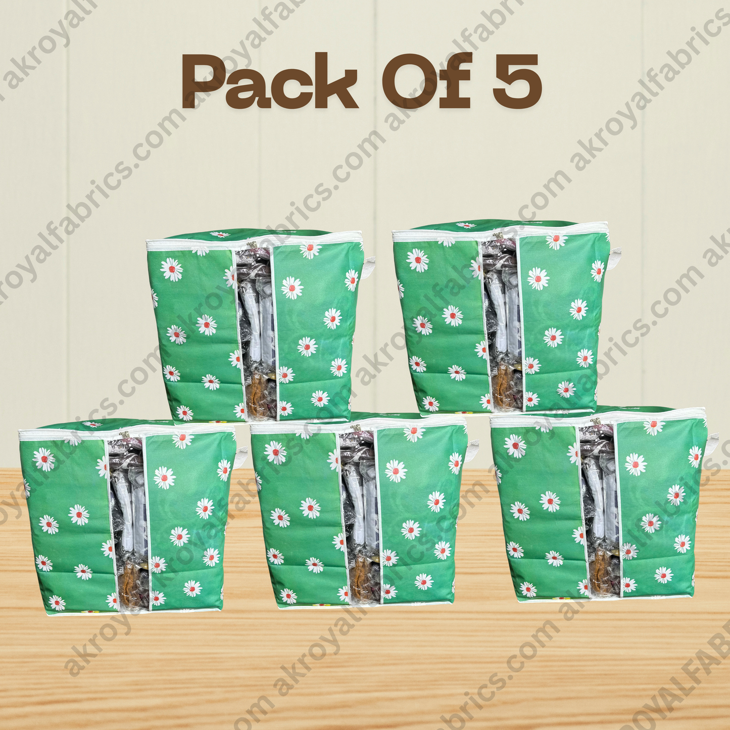 Durable Non-Woven Storage Organizer –  Floral Design