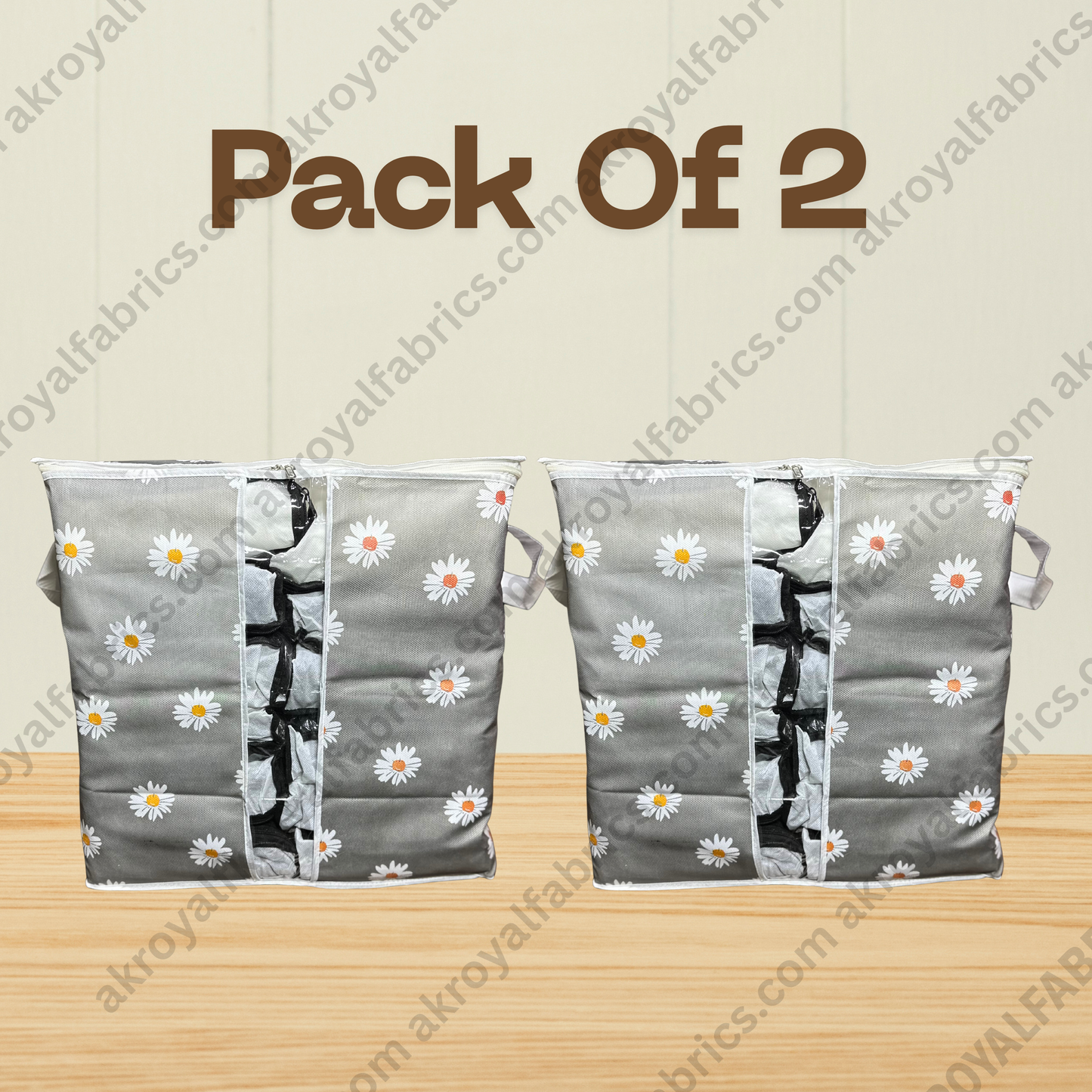 Durable Non-Woven Storage Organizer –  Floral Design