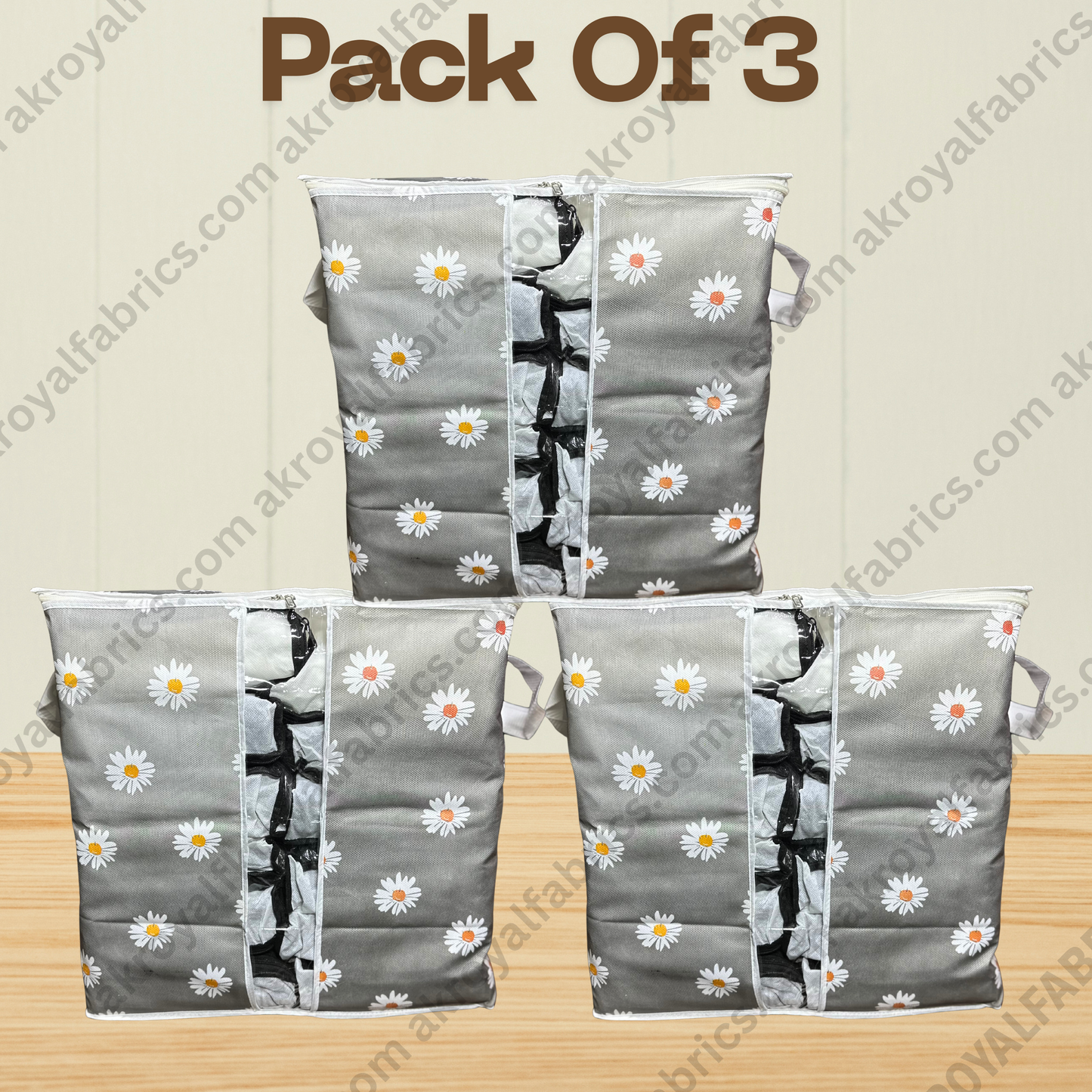 Durable Non-Woven Storage Organizer –  Floral Design