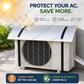 AC Outdoor Unit Thermal Cover | UV Resistant Reflective Heat Protection Cover for Air Conditioner Outdoor Unit