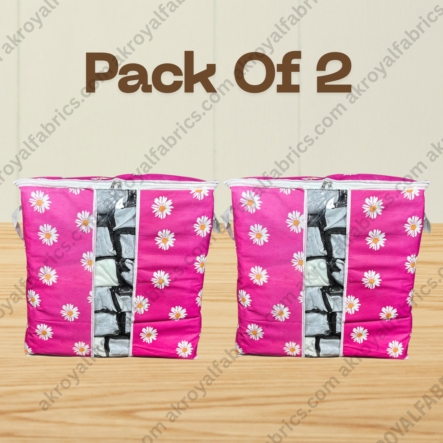 Durable Non-Woven Storage Organizer –  Floral Design