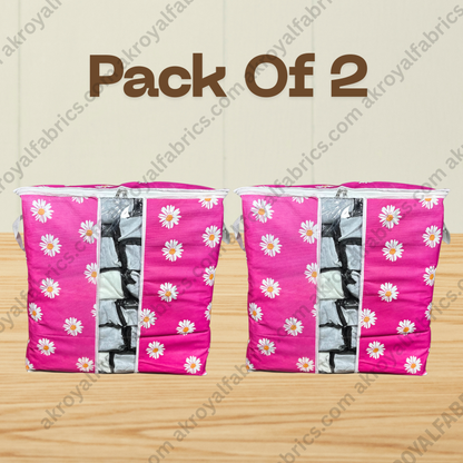 Durable Non-Woven Storage Organizer –  Floral Design