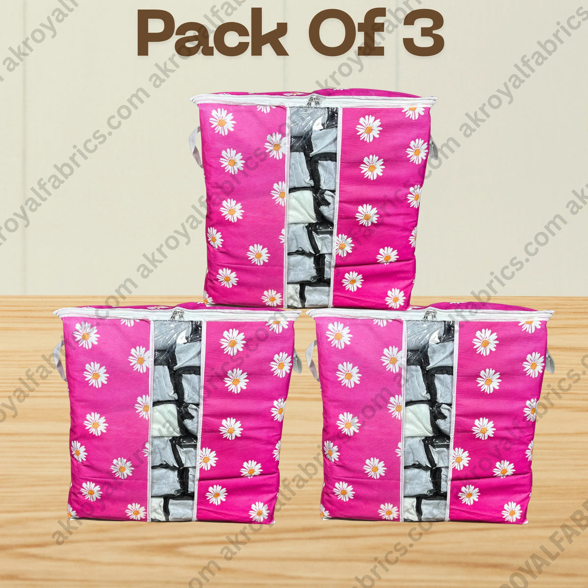 Durable Non-Woven Storage Organizer –  Floral Design