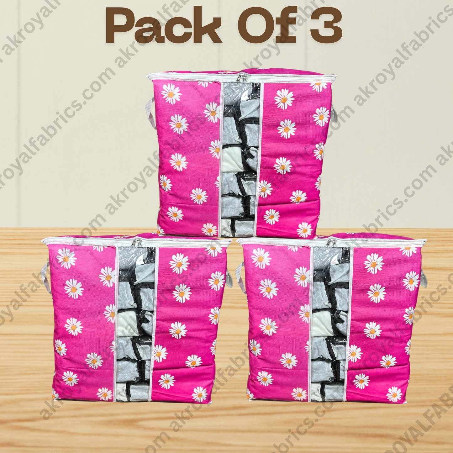 Durable Non-Woven Storage Organizer –  Floral Design