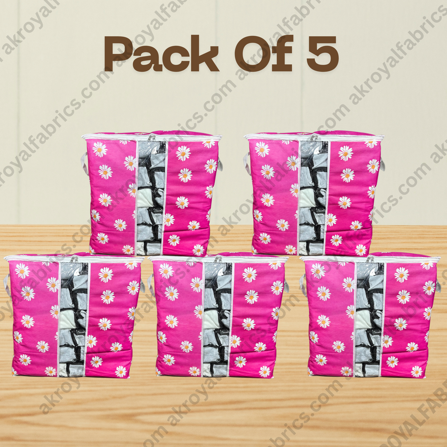 Durable Non-Woven Storage Organizer –  Floral Design