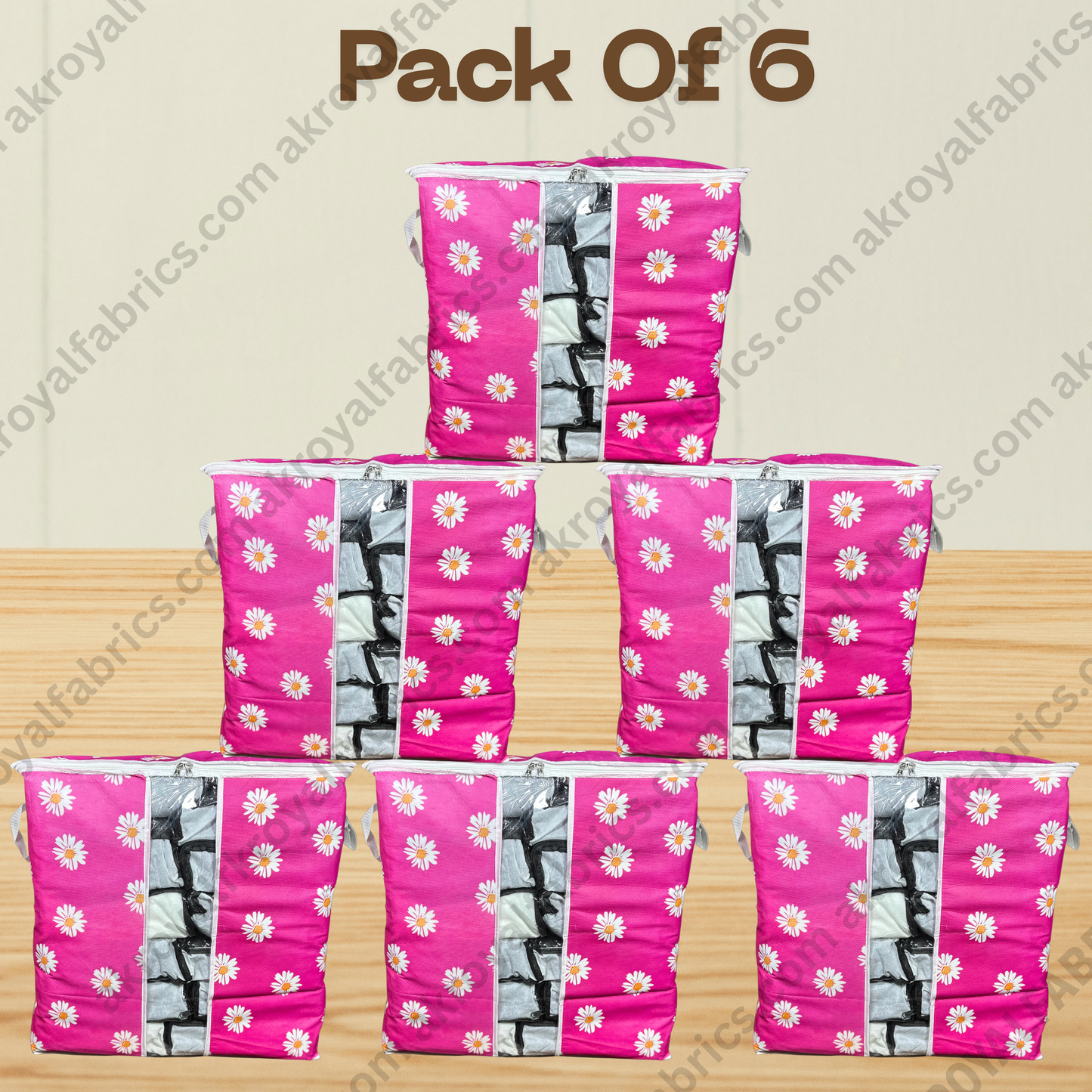 Durable Non-Woven Storage Organizer –  Floral Design