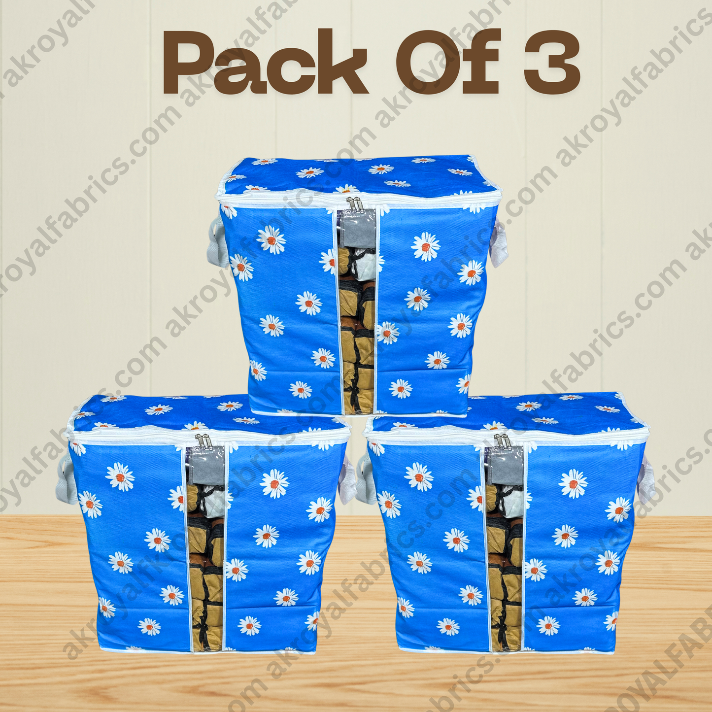 Durable Non-Woven Storage Organizer –  Floral Design