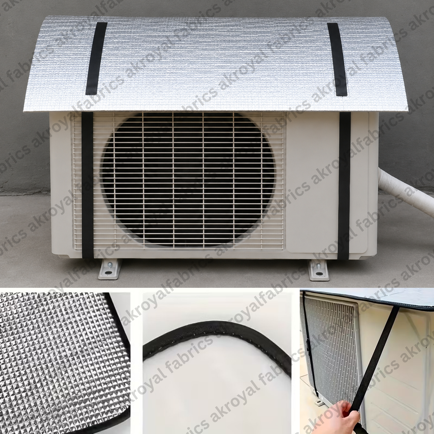 AC Outdoor Unit Thermal Cover | UV Resistant Reflective Heat Protection Cover for Air Conditioner Outdoor Unit