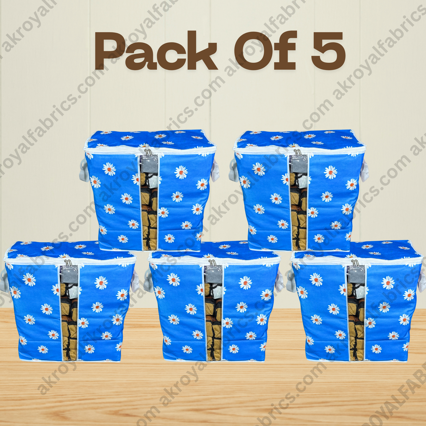 Durable Non-Woven Storage Organizer –  Floral Design