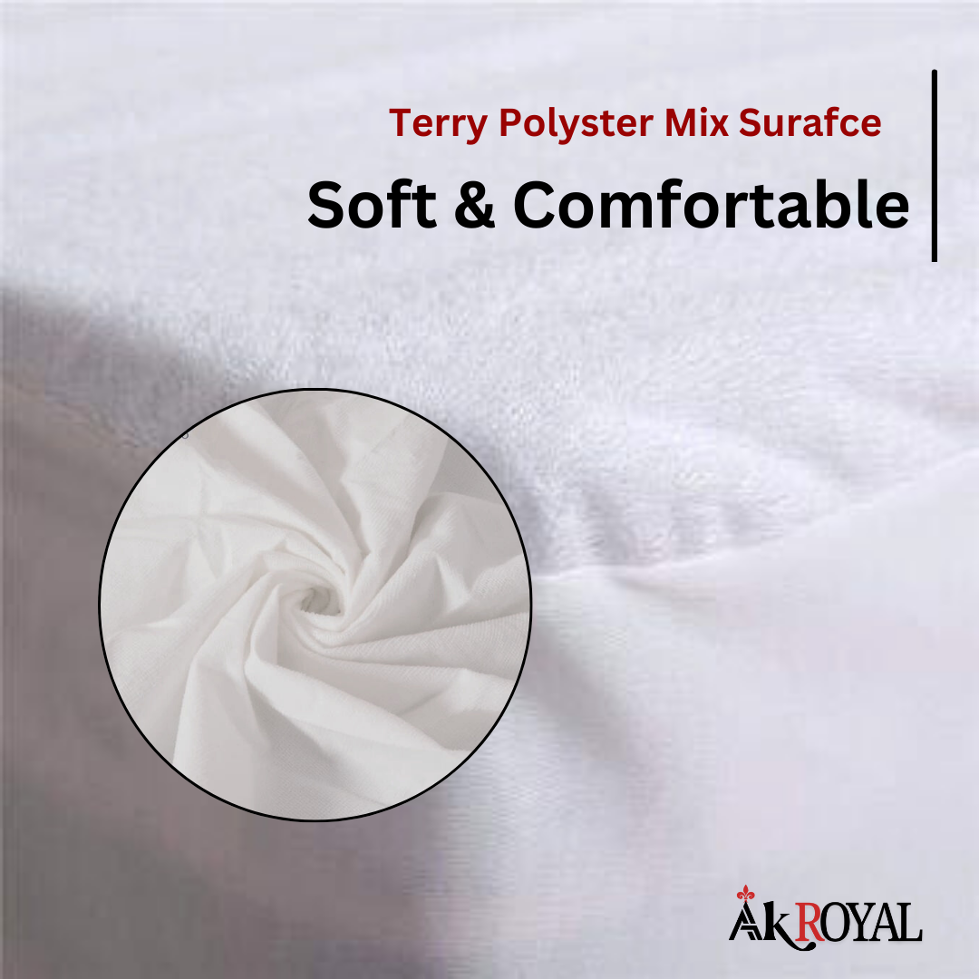 Terry 100% Waterproof Mattress Cover In White Color
