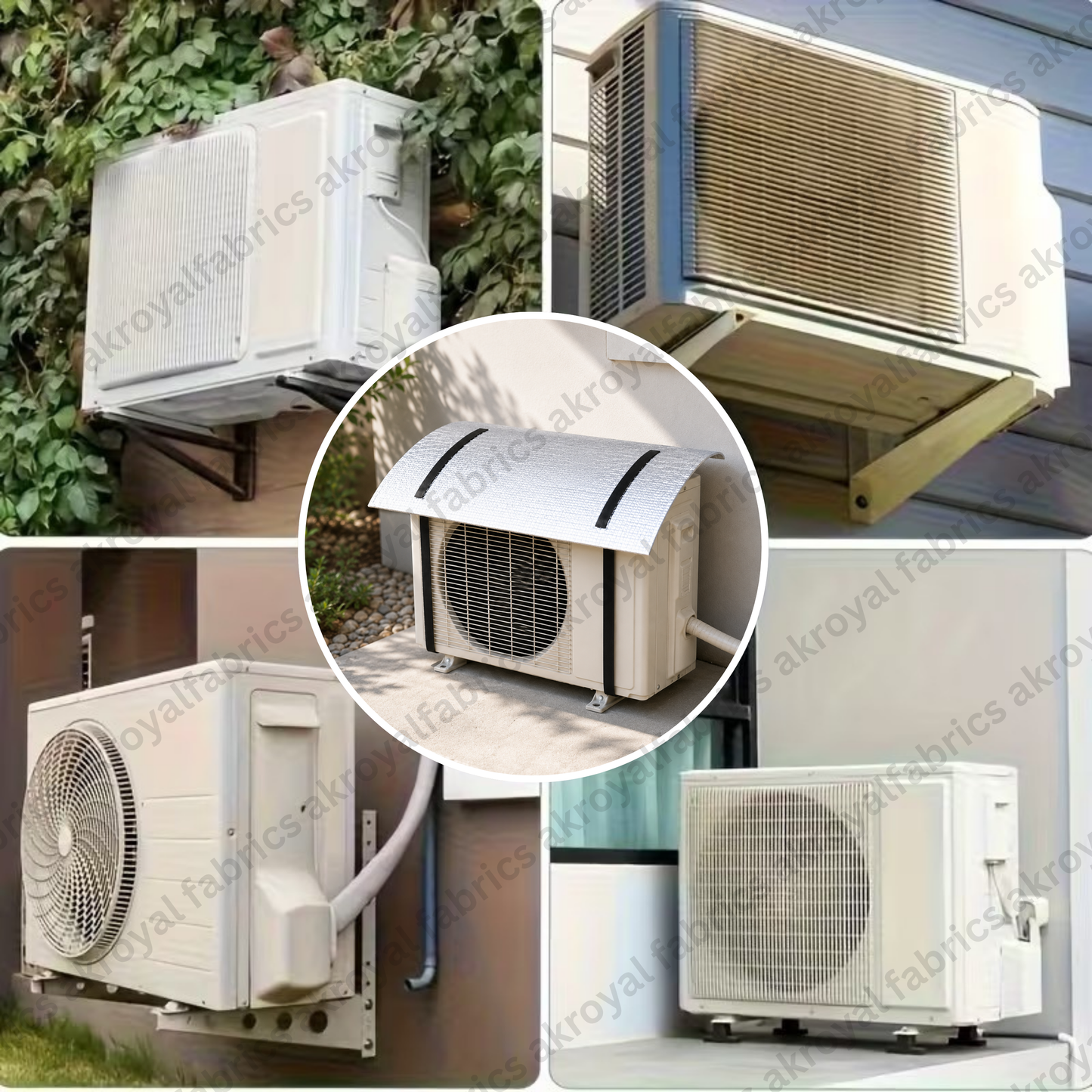 AC Outdoor Unit Thermal Cover | UV Resistant Reflective Heat Protection Cover for Air Conditioner Outdoor Unit